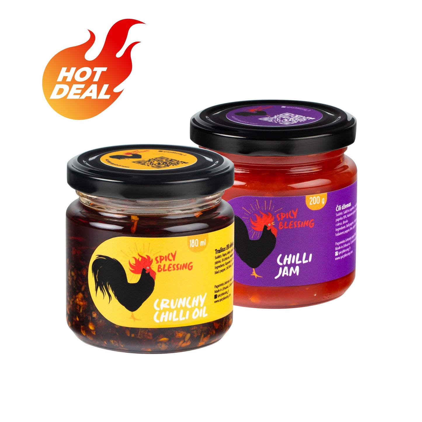 Pasiūlymas: Traškus čili aliejus ir čili džemas