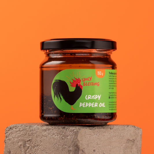 Traškus pipirų aliejus Spicy Blessing, 180 g