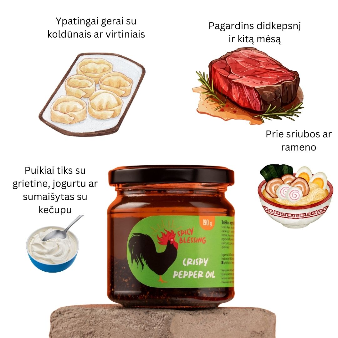 Traškus pipirų aliejus | Spicy Blessing